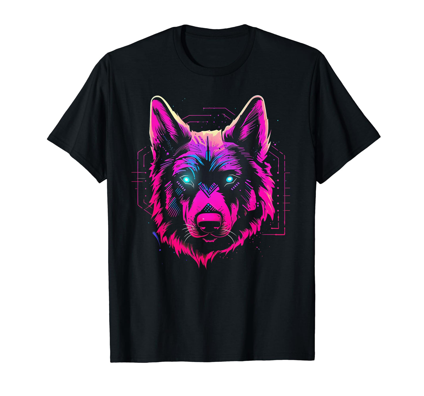 German Shepherd Dog Vaporwave Retrowave T-Shirt - Minimalist Print Unisex - T-Shirt, Sweatshirt, Hoodie