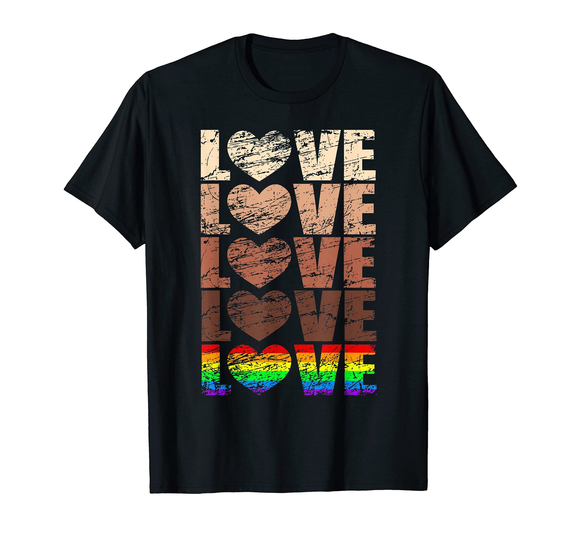 Love Equality Hearts Lgbtq Gay T-Shirt - Fun Novelty Design for Adults - T-Shirt, Sweatshirt, Hoodie