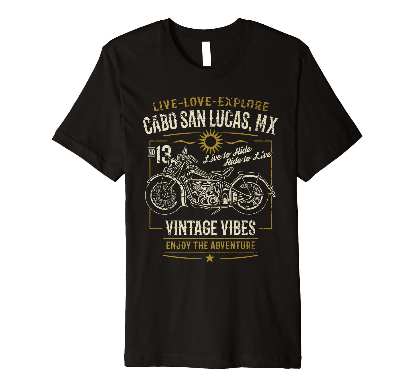 Cabo San Lucas Mx Mexico Motorcycle T-Shirt - Unique Graphic Men Women - T-Shirt, Sweatshirt, Hoodie