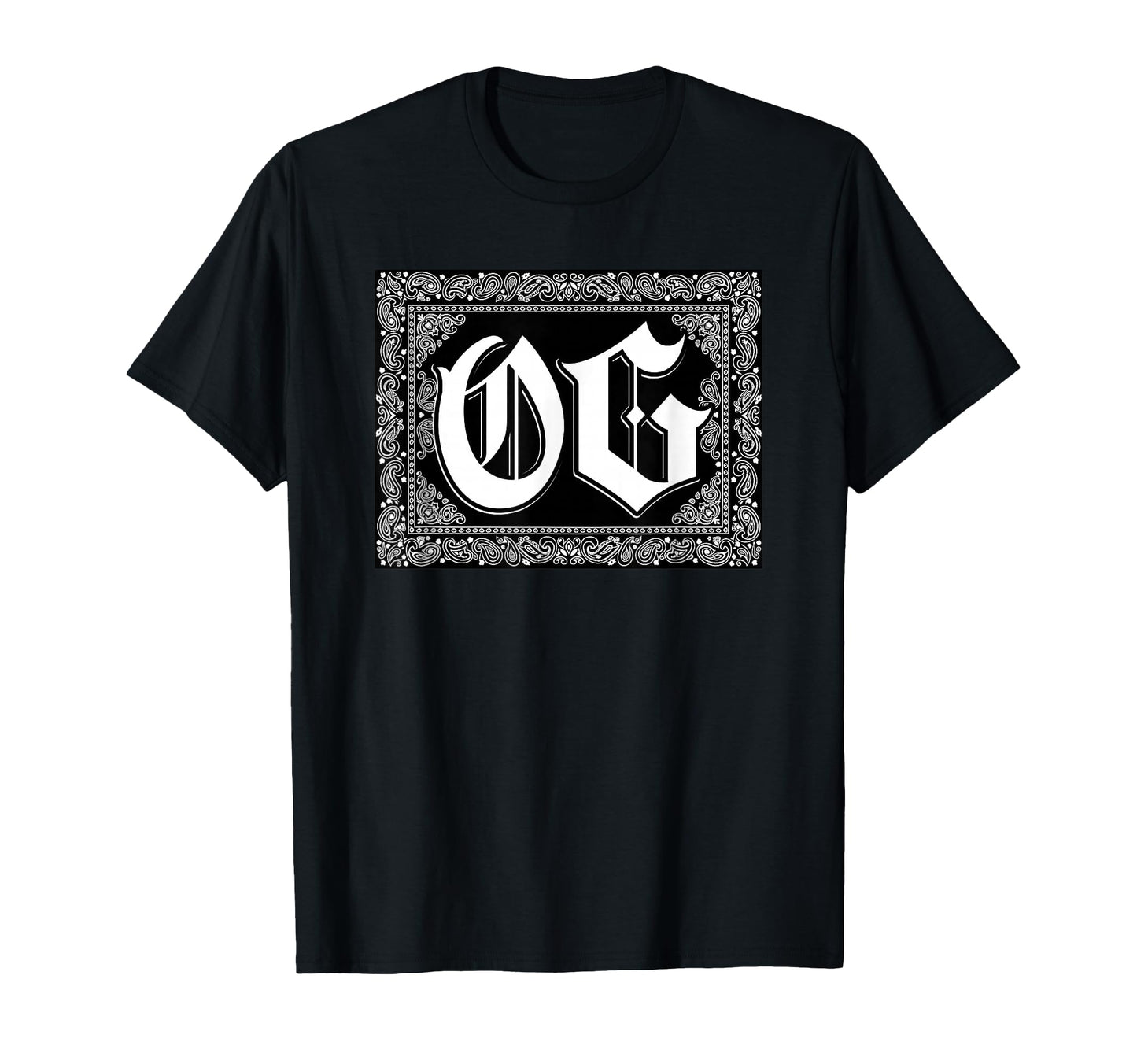 Og Bandana Black Original Gangster Hip T-Shirt - Graphic Print for Adults - T-Shirt, Sweatshirt, Hoodie