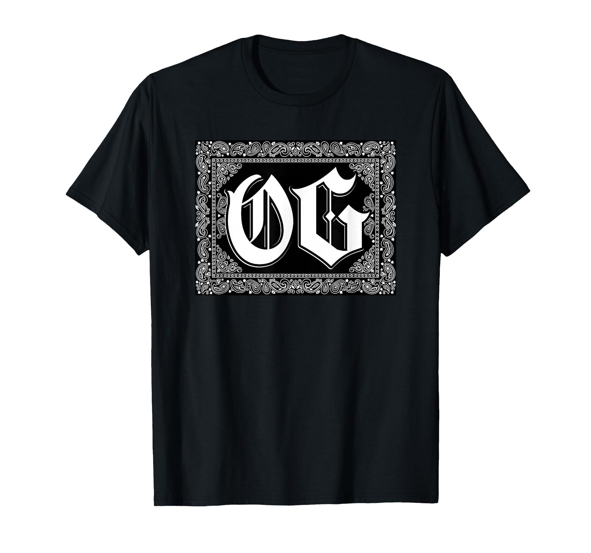 Og Bandana Black Original Gangster Hip T-Shirt - Graphic Print for Adults - T-Shirt, Sweatshirt, Hoodie