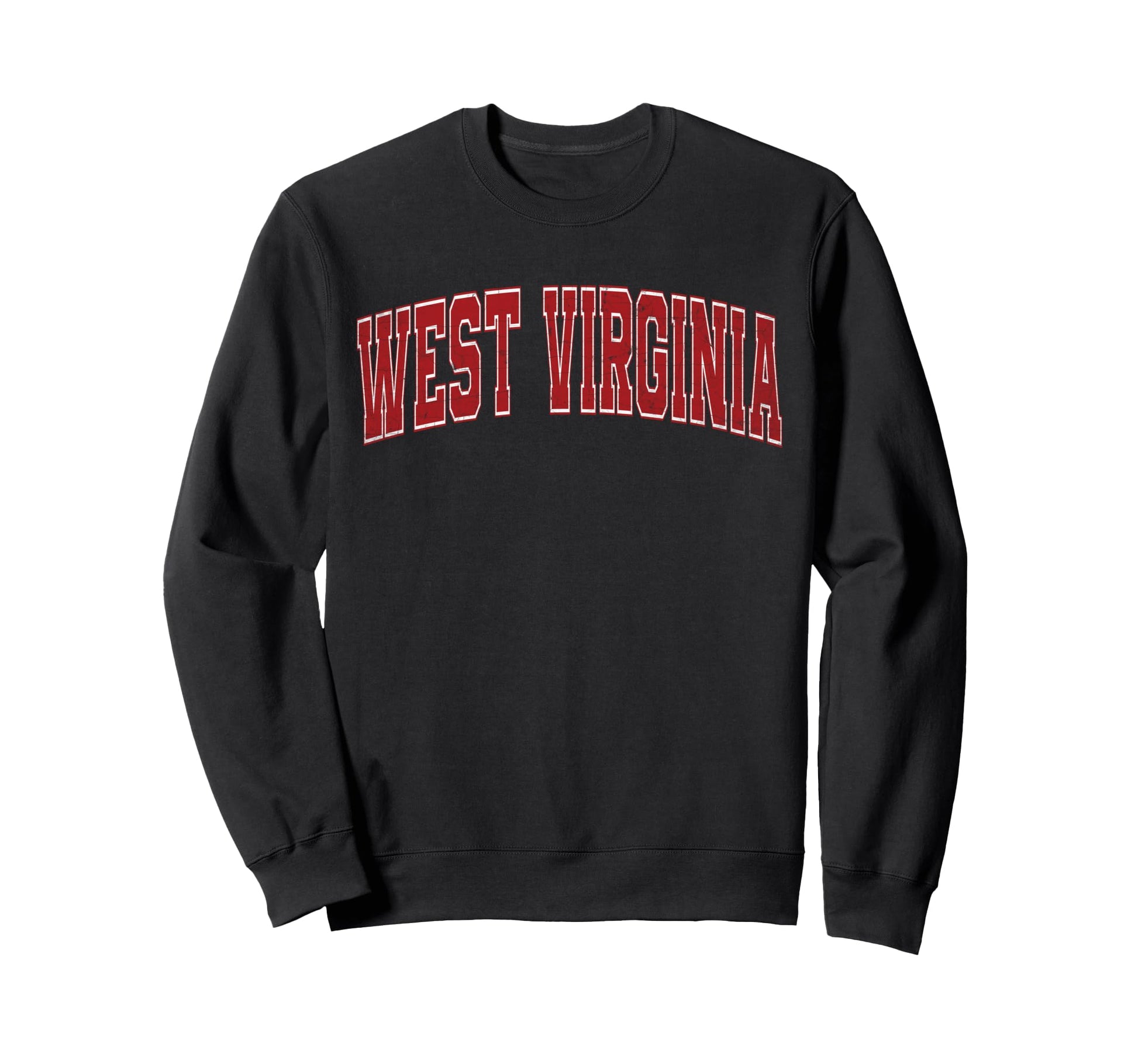 West Virginia Red Text Sweatshirt - Unique Graphic Unisex - T-Shirt, Sweatshirt, Hoodie