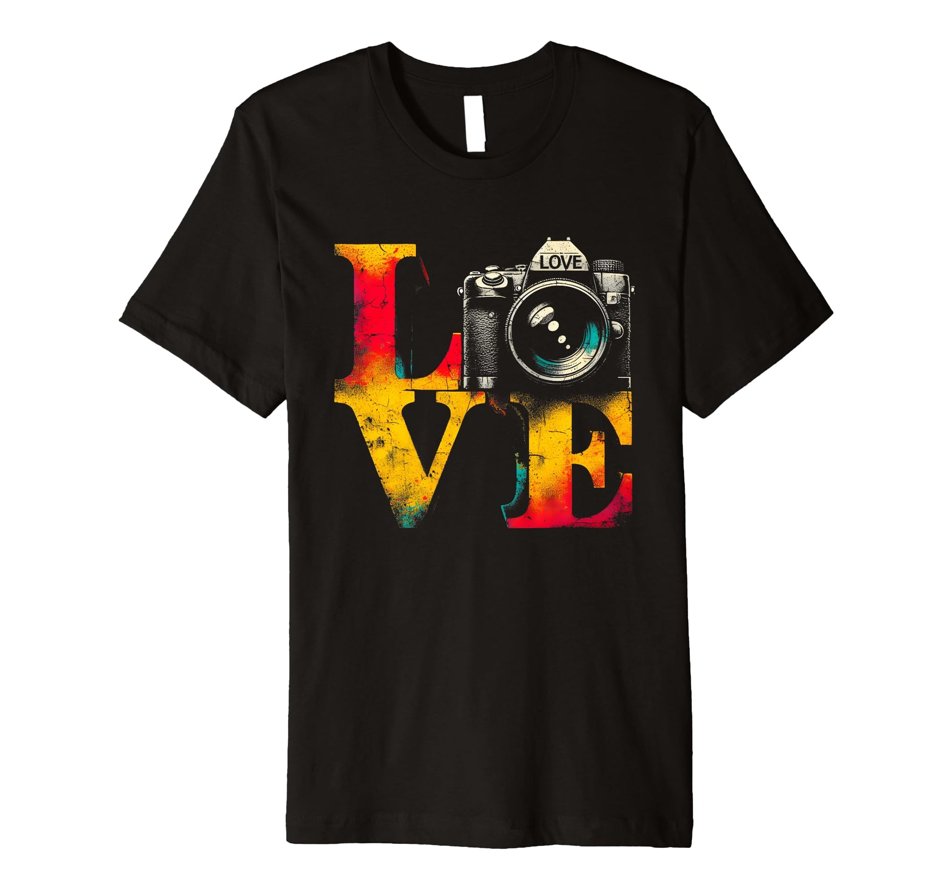 Love Camera Colorful Photographer T-Shirt - Custom Art Print Men Women - T-Shirt, Sweatshirt, Hoodie