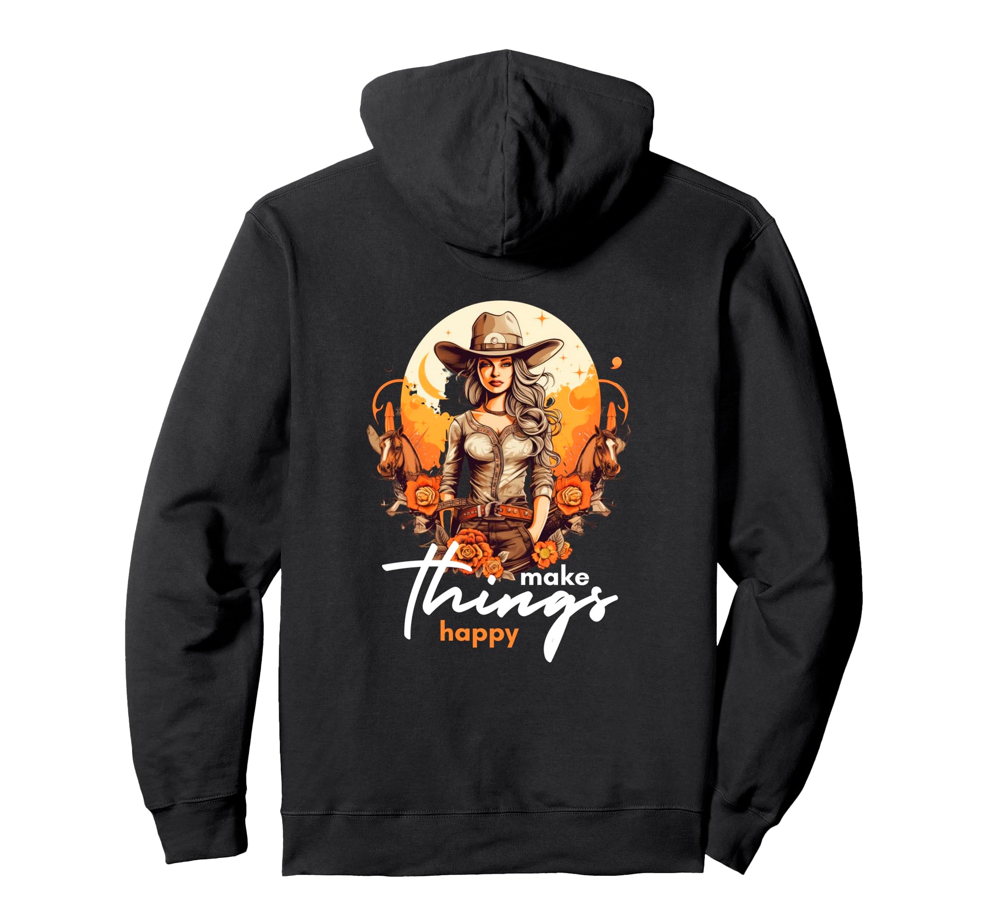 Western Cowgirl Western Motivational Hoodie - Custom Art Print Unisex - T-Shirt, Sweatshirt, Hoodie