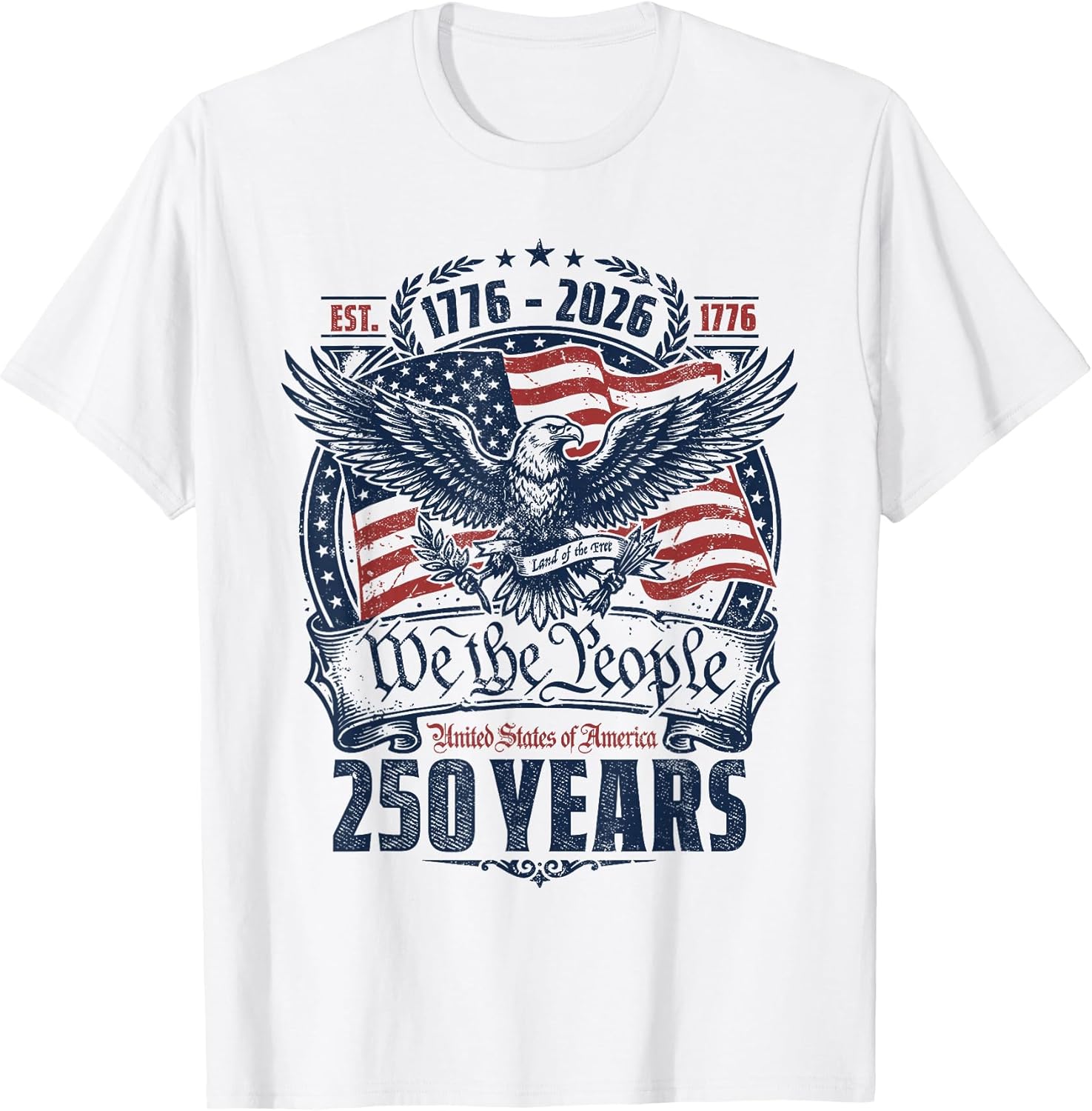 Patriotic United States 250th Anniversary Merch - Adult & Kids T-Shirts, Sweatshirts & Hoodies apparel design preview 1