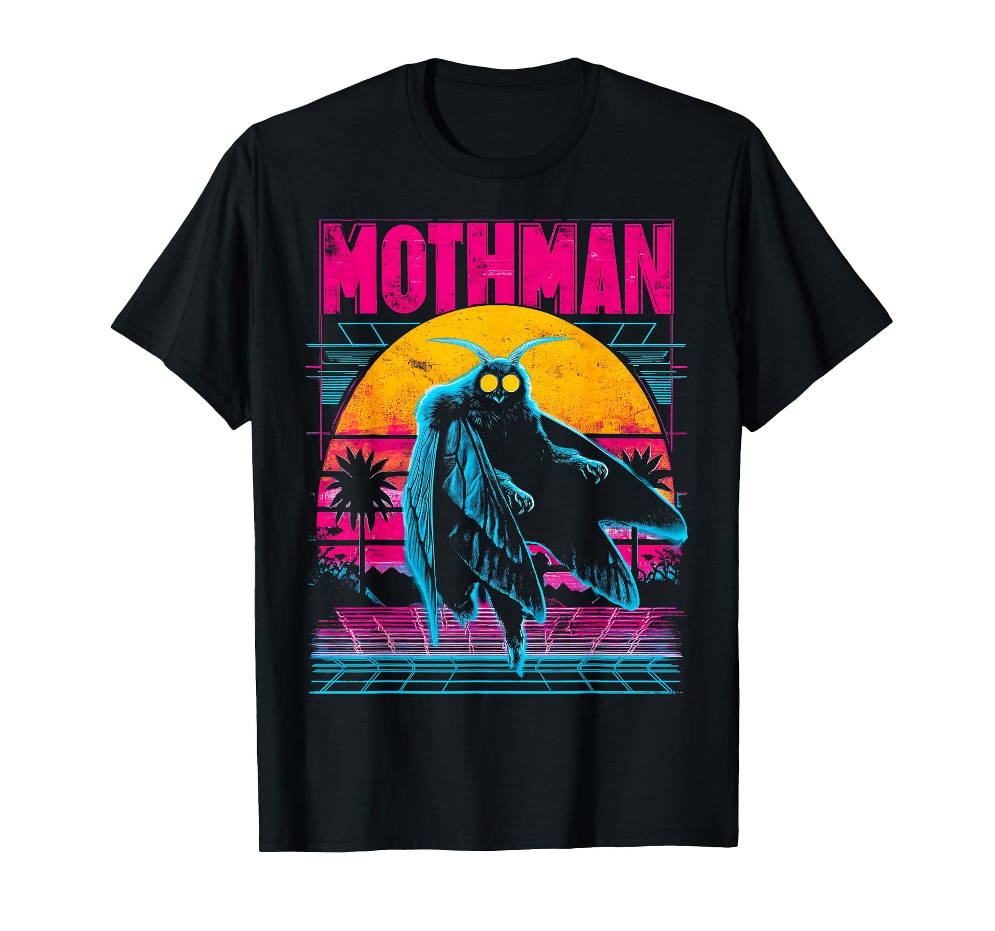 Mothman Cryptozoology Cryptid Vaporwave T-Shirt - Novelty Apparel Unisex - T-Shirt, Sweatshirt, Hoodie