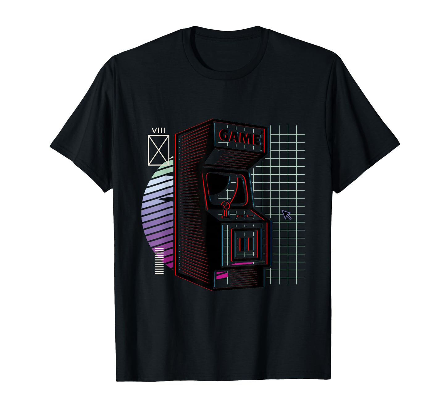 Synthwave Video Arcade Aesthetic T-Shirt - Custom Art Print Unisex - T-Shirt, Sweatshirt, Hoodie