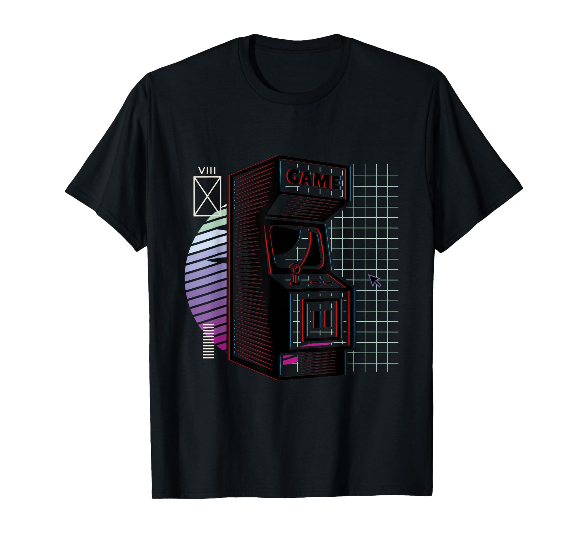 Synthwave Video Arcade Aesthetic T-Shirt - Custom Art Print Unisex - T-Shirt, Sweatshirt, Hoodie