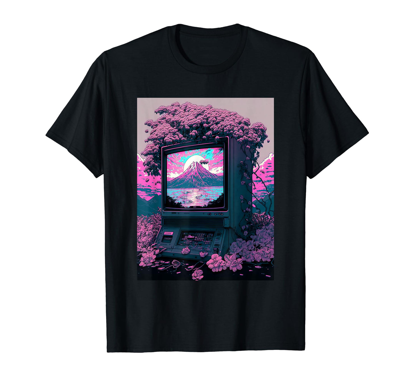 Tv Tube Japanese Vaporwave Aesthetic T-Shirt - Custom Art Print Men Women - T-Shirt, Sweatshirt, Hoodie