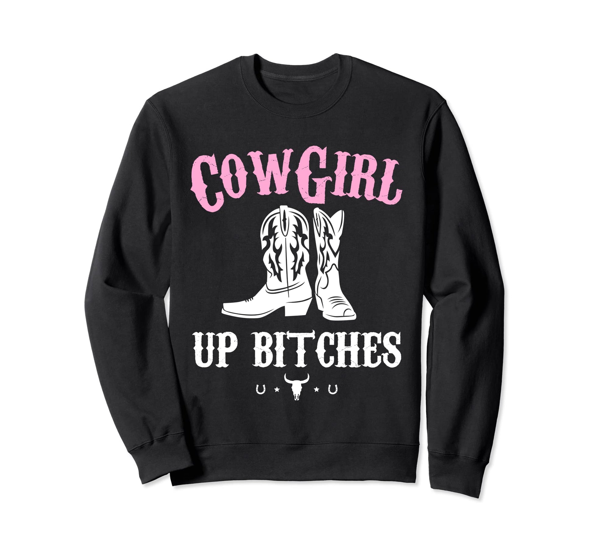 Western Cowgirl Yeehaw Hippie Boho Sweatshirt - Custom Art Print Men Women - T-Shirt, Sweatshirt, Hoodie