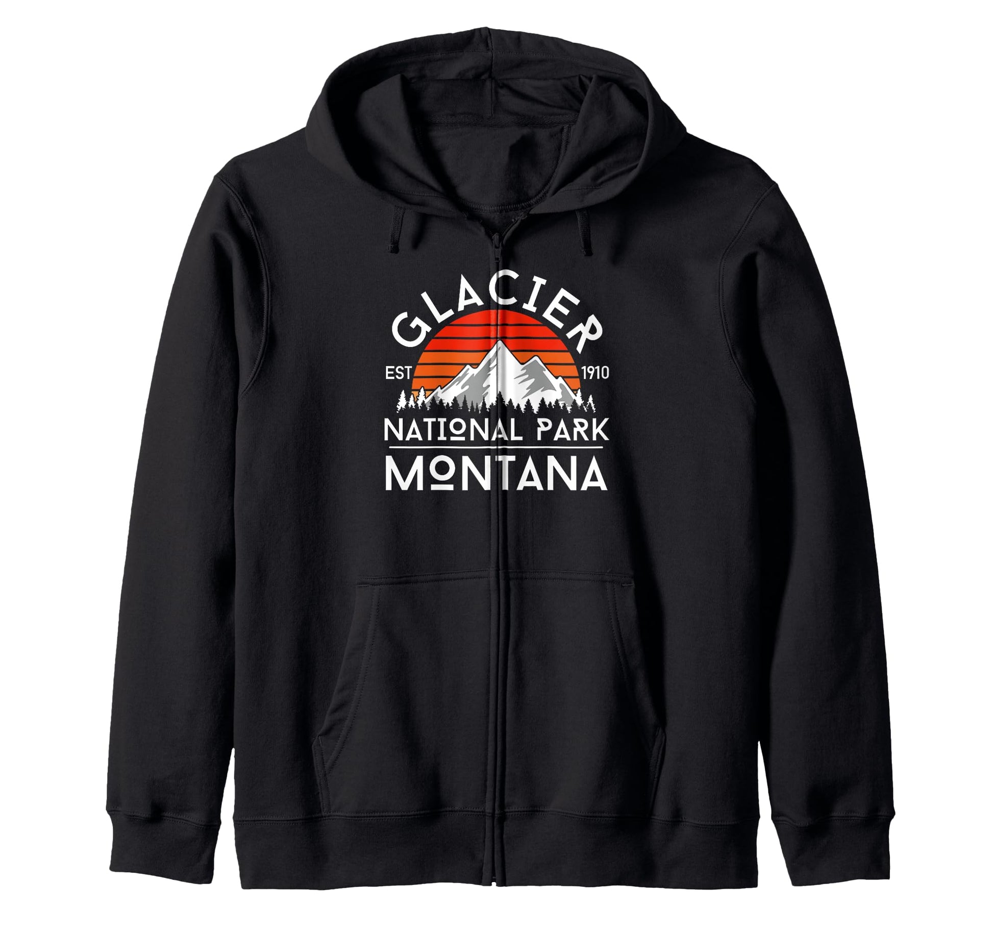 Glacier National Park Montana Usa Sweatshirt - Minimalist Print for Adults - T-Shirt, Sweatshirt, Hoodie