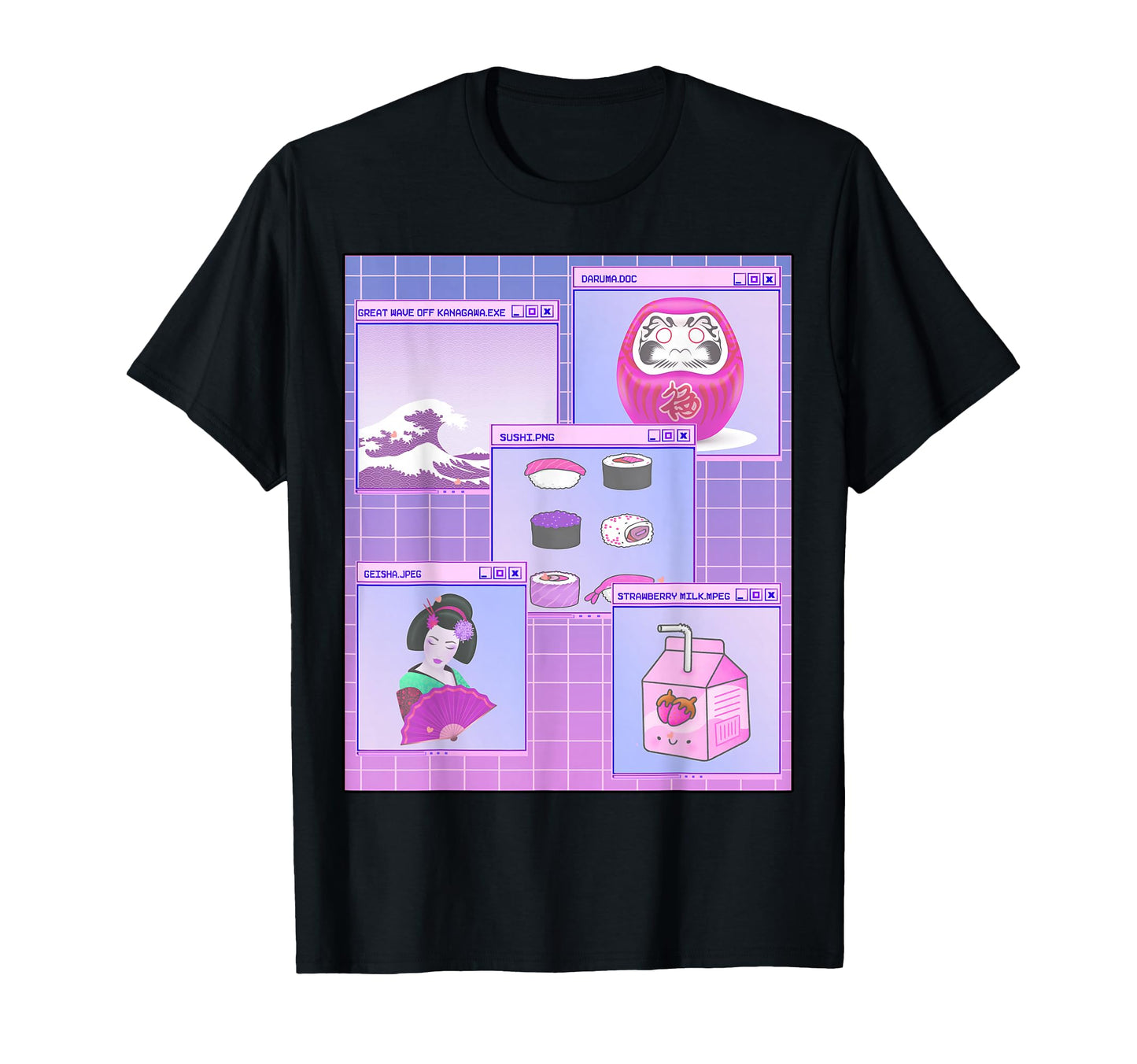 Japanese Vaporwave Aesthetic Kanagawa T-Shirt - Streetwear Style Unisex - T-Shirt, Sweatshirt, Hoodie