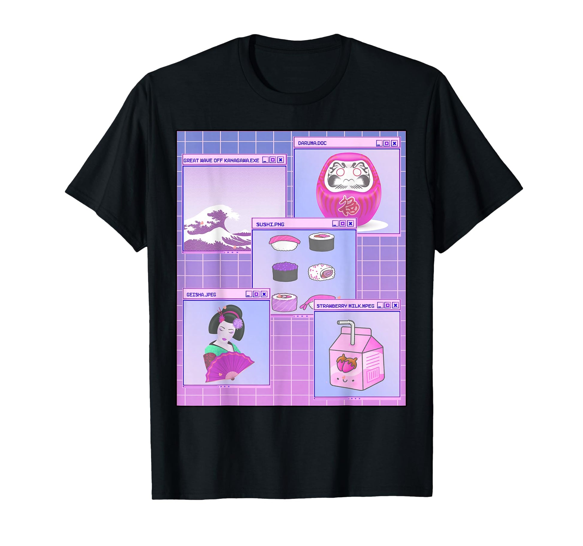 Japanese Vaporwave Aesthetic Kanagawa T-Shirt - Streetwear Style Unisex - T-Shirt, Sweatshirt, Hoodie