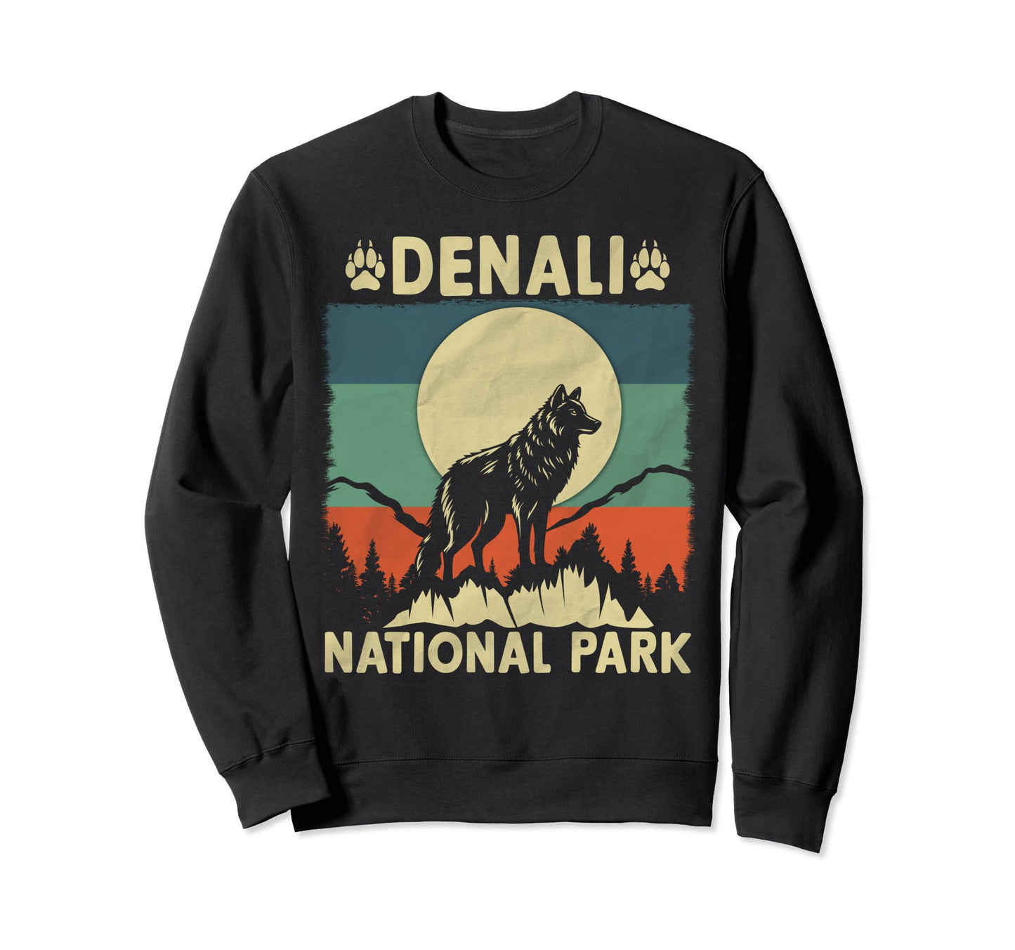 Wolf Denali National Park Sweatshirt - Streetwear Style Men Women - T-Shirt, Sweatshirt, Hoodie