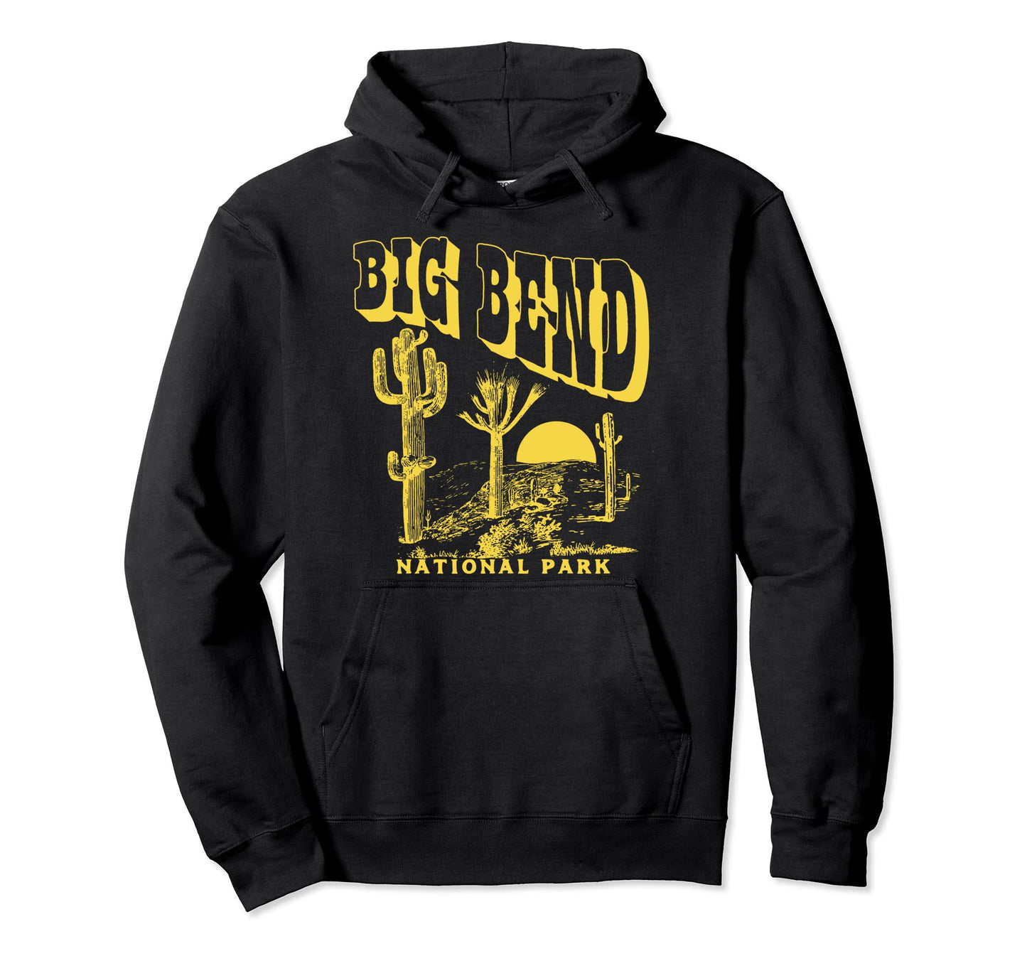 Big Bend National Park Saguaro Cactus Hoodie - Minimalist Print for Adults - T-Shirt, Sweatshirt, Hoodie
