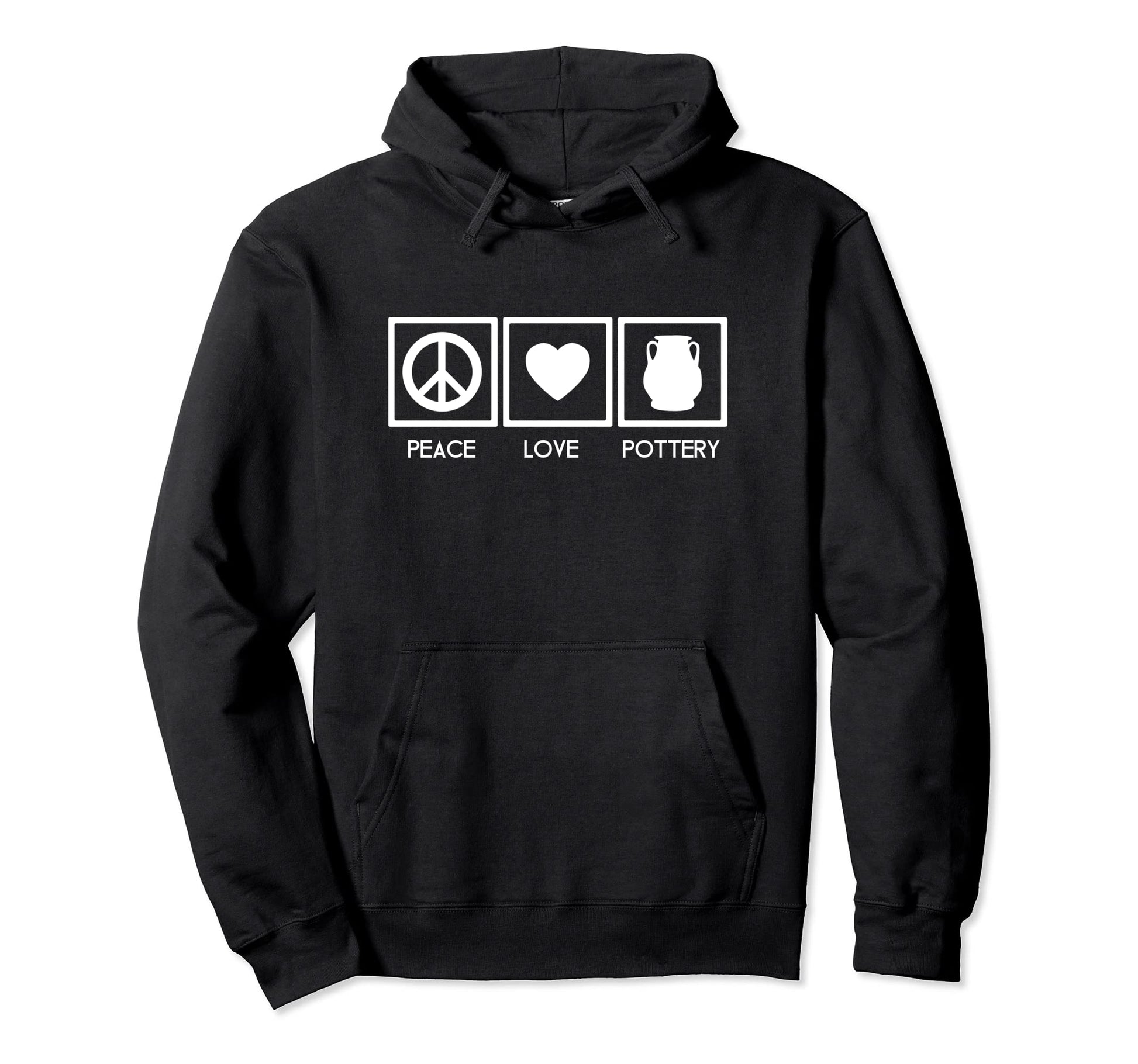 Gift Potters Clay Artists Peace Love Hoodie - Unique Graphic Men Women - T-Shirt, Sweatshirt, Hoodie