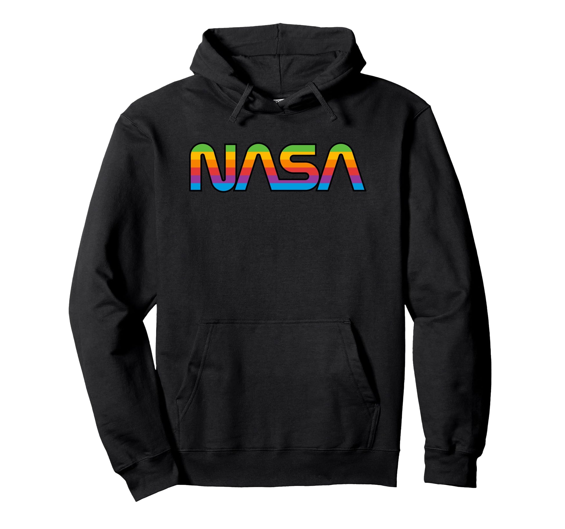 Nasa Rainbow Worm Logo Insignia Hoodie - Trendy Graphic for Adults - T-Shirt, Sweatshirt, Hoodie