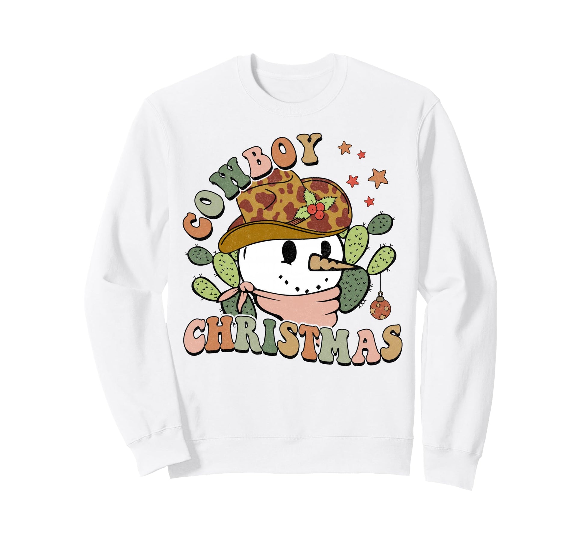Cowboy Western Snowmen Cowboy Hat Sweatshirt - Graphic Print Men Women - T-Shirt, Sweatshirt, Hoodie