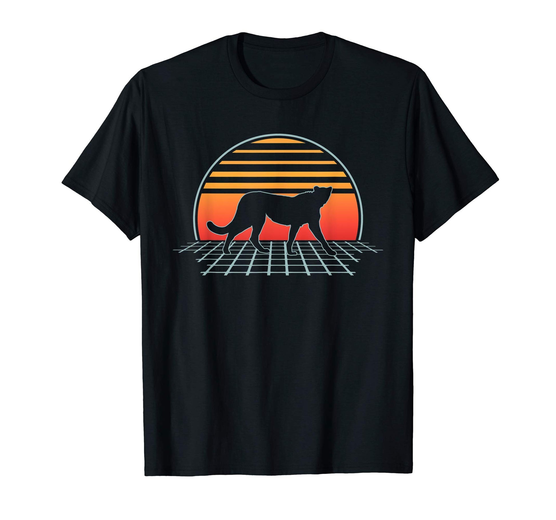 Cheetah Leopard 70S 80S Vaporwave T-Shirt - Custom Art Print Men Women - T-Shirt, Sweatshirt, Hoodie
