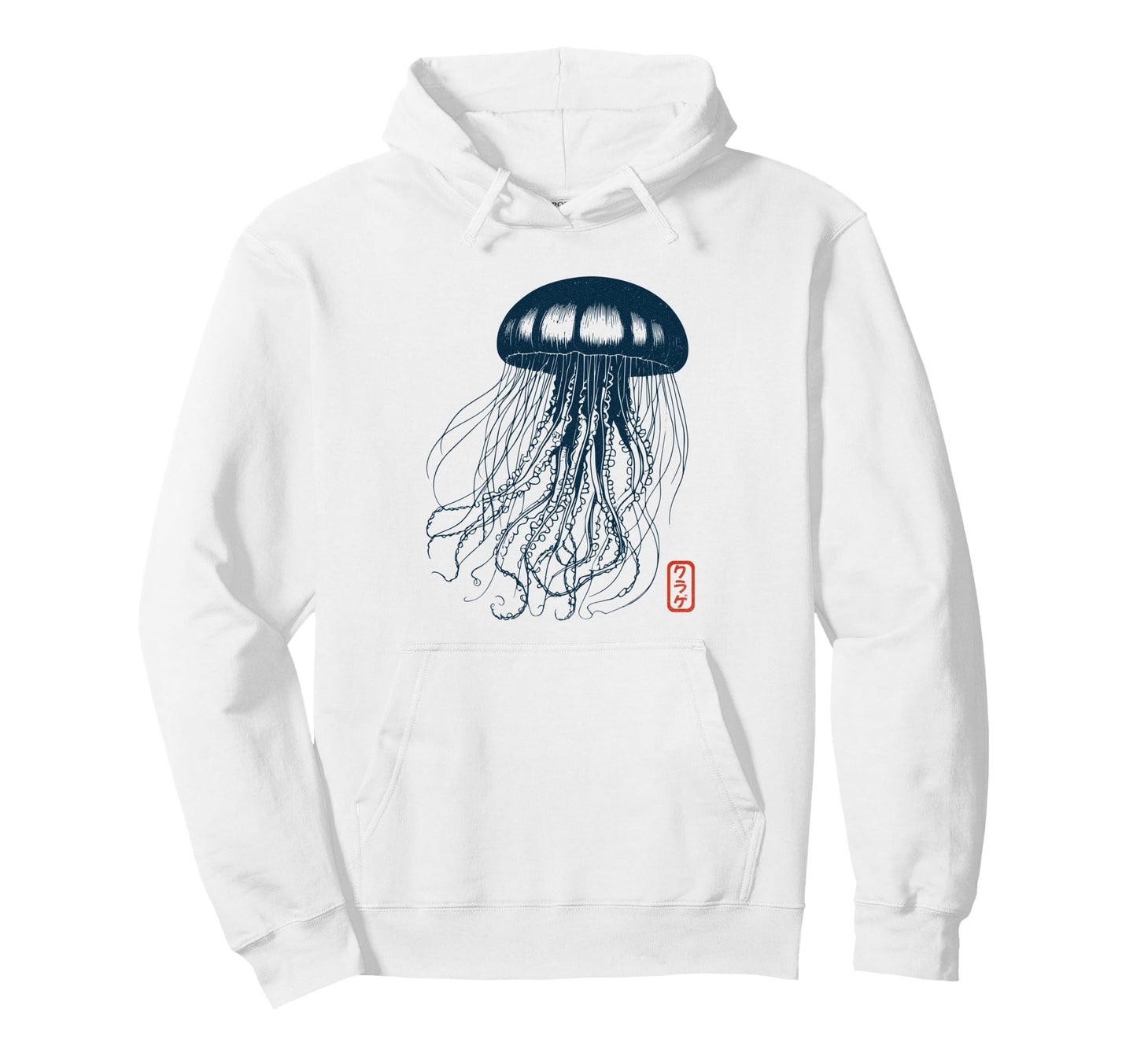 Japanese Aesthetic Asian Jellyfish Hoodie - Unique Graphic Men Women - T-Shirt, Sweatshirt, Hoodie