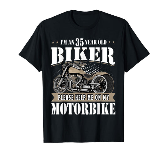 35Th Biker Birthday Gifts Motorcycle 1989 T-Shirt - Graphic Print Unisex - T-Shirt, Sweatshirt, Hoodie