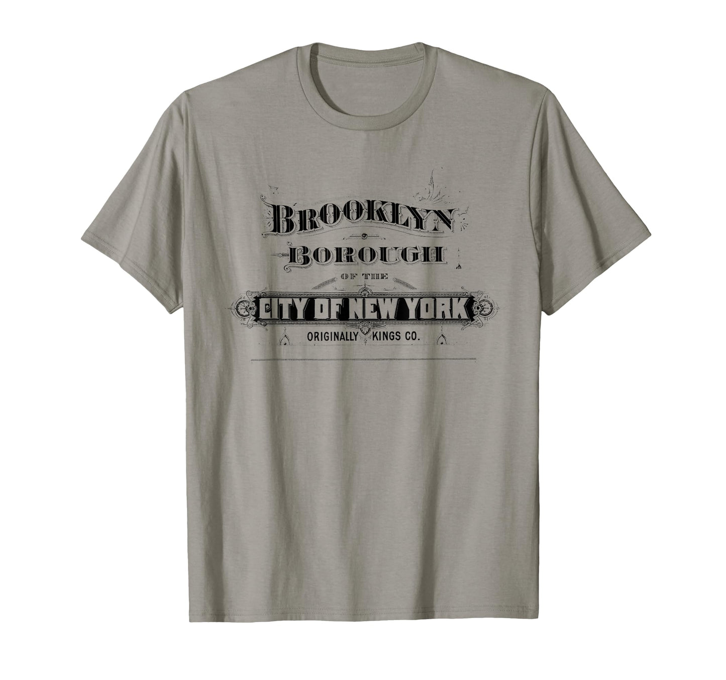 Brooklyn And Typography Souvenir T-Shirt - Novelty Apparel for Adults - T-Shirt, Sweatshirt, Hoodie