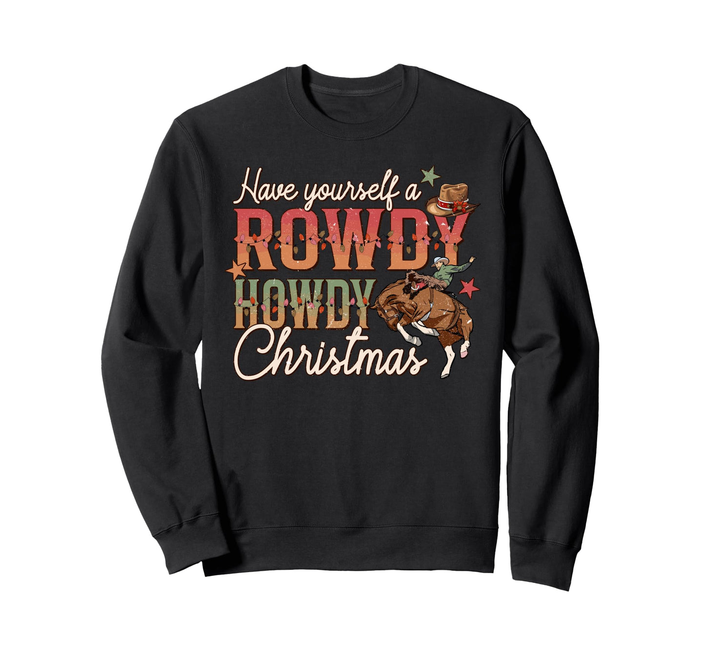 Howdy Western Cowboy Horse Rodeo Sweatshirt - Minimalist Print for Adults - T-Shirt, Sweatshirt, Hoodie