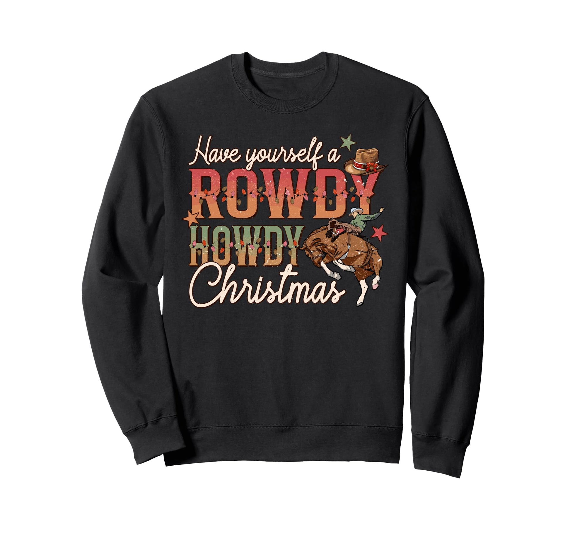 Howdy Western Cowboy Horse Rodeo Sweatshirt - Minimalist Print for Adults - T-Shirt, Sweatshirt, Hoodie