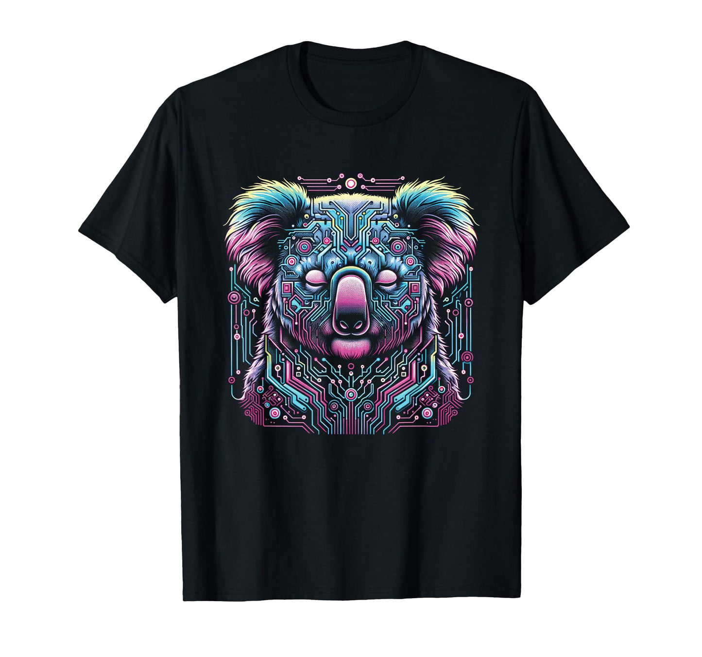 Vaporwave Koala Bear Cyberpunk T-Shirt - Casual Everyday Wear for Adults - T-Shirt, Sweatshirt, Hoodie