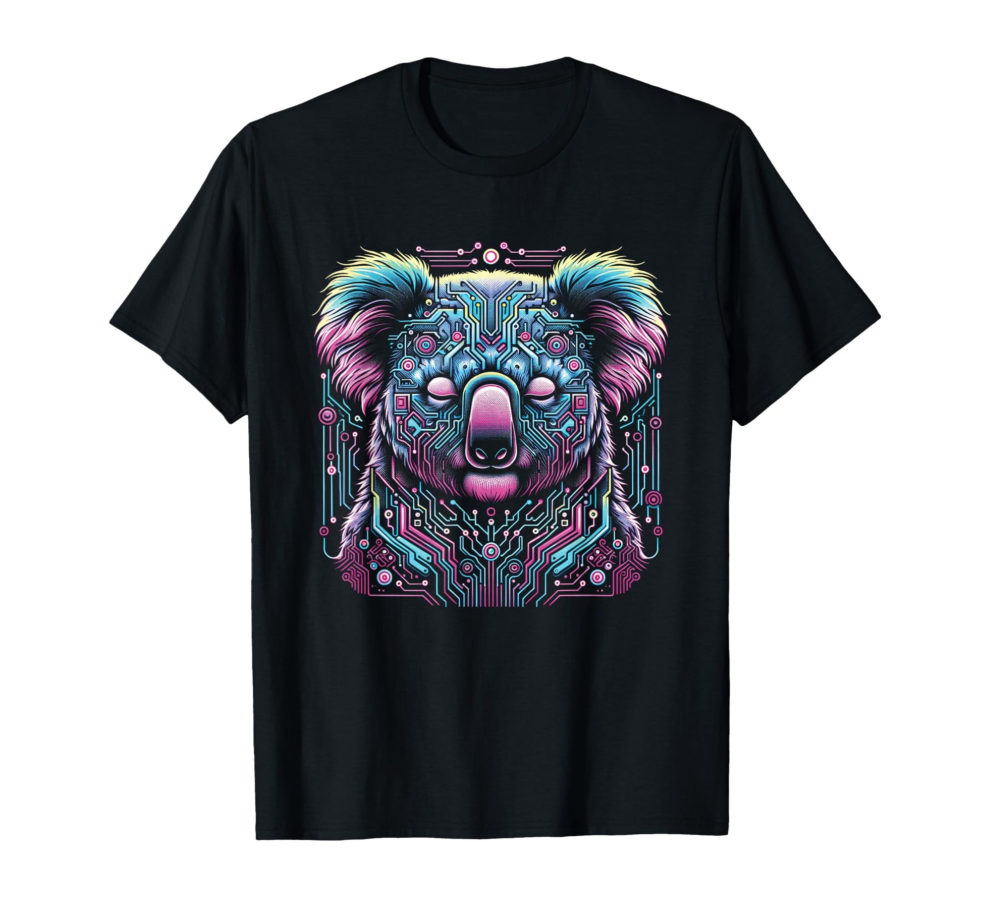 Vaporwave Koala Bear Cyberpunk T-Shirt - Casual Everyday Wear for Adults - T-Shirt, Sweatshirt, Hoodie
