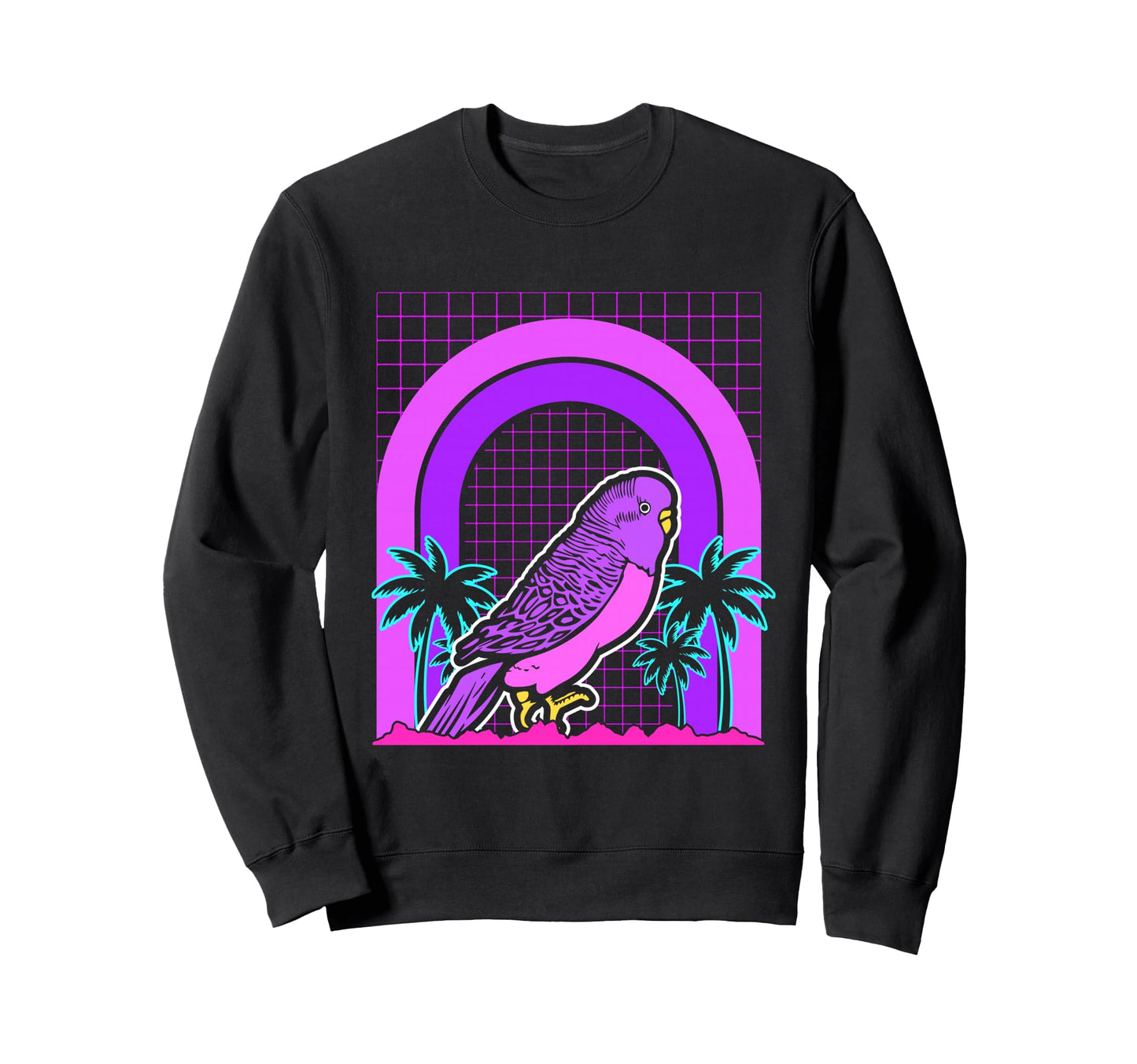 Aesthetic Vaporwave Outfits Bird Sweatshirt - Custom Art Print for Adults - T-Shirt, Sweatshirt, Hoodie