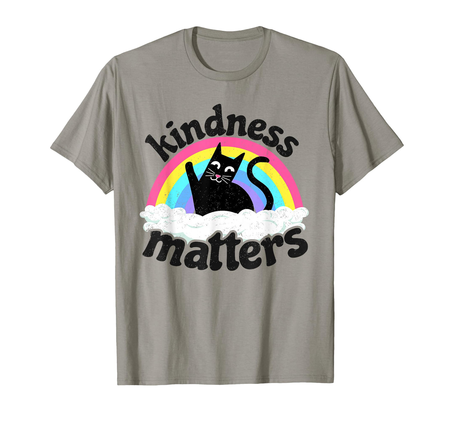 Cat Anti Bullying Rainbow Kindness T-Shirt - Custom Art Print for Adults - T-Shirt, Sweatshirt, Hoodie