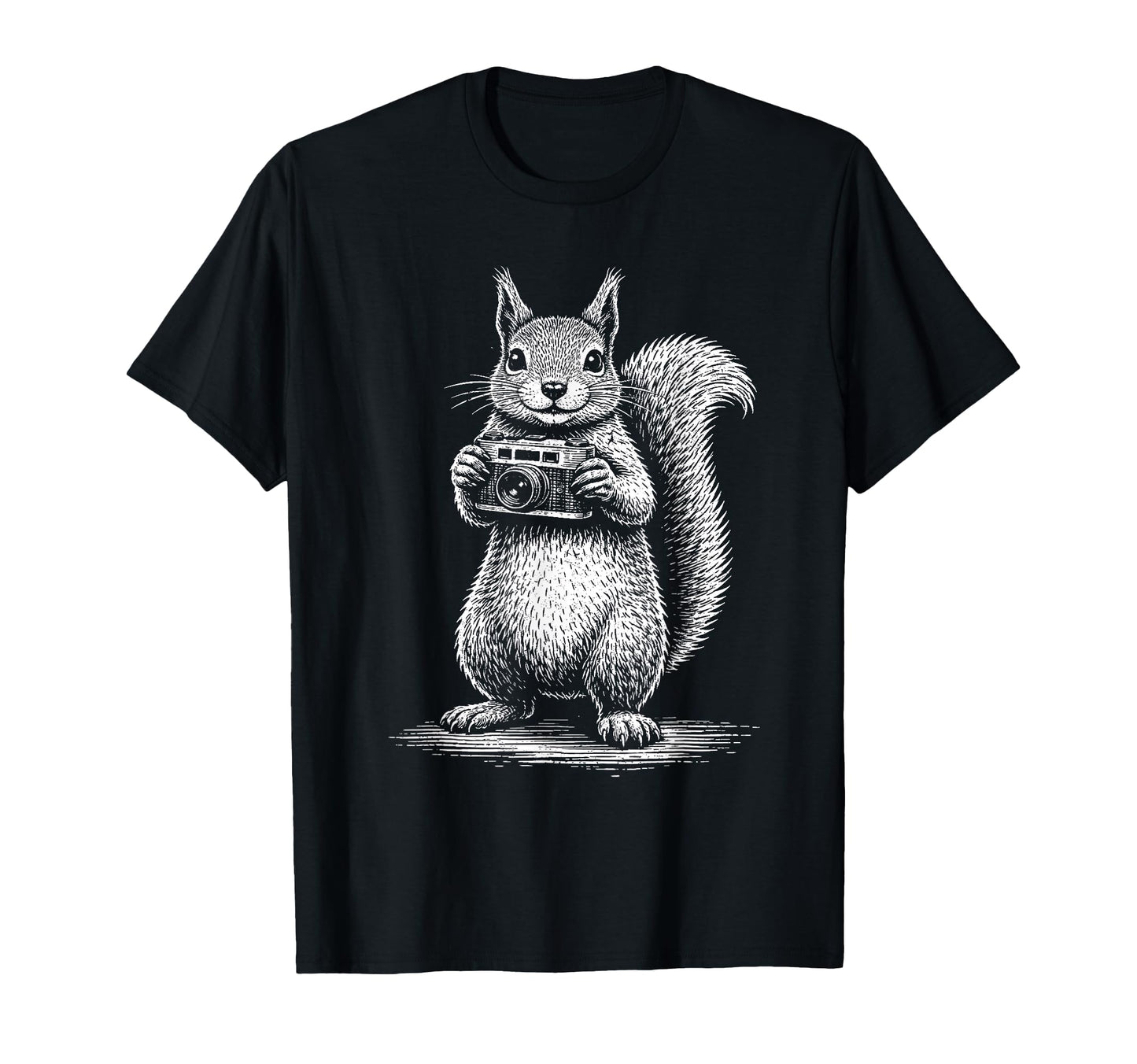 Squirrel Photographer Camera T-Shirt - Novelty Apparel for Adults - T-Shirt, Sweatshirt, Hoodie