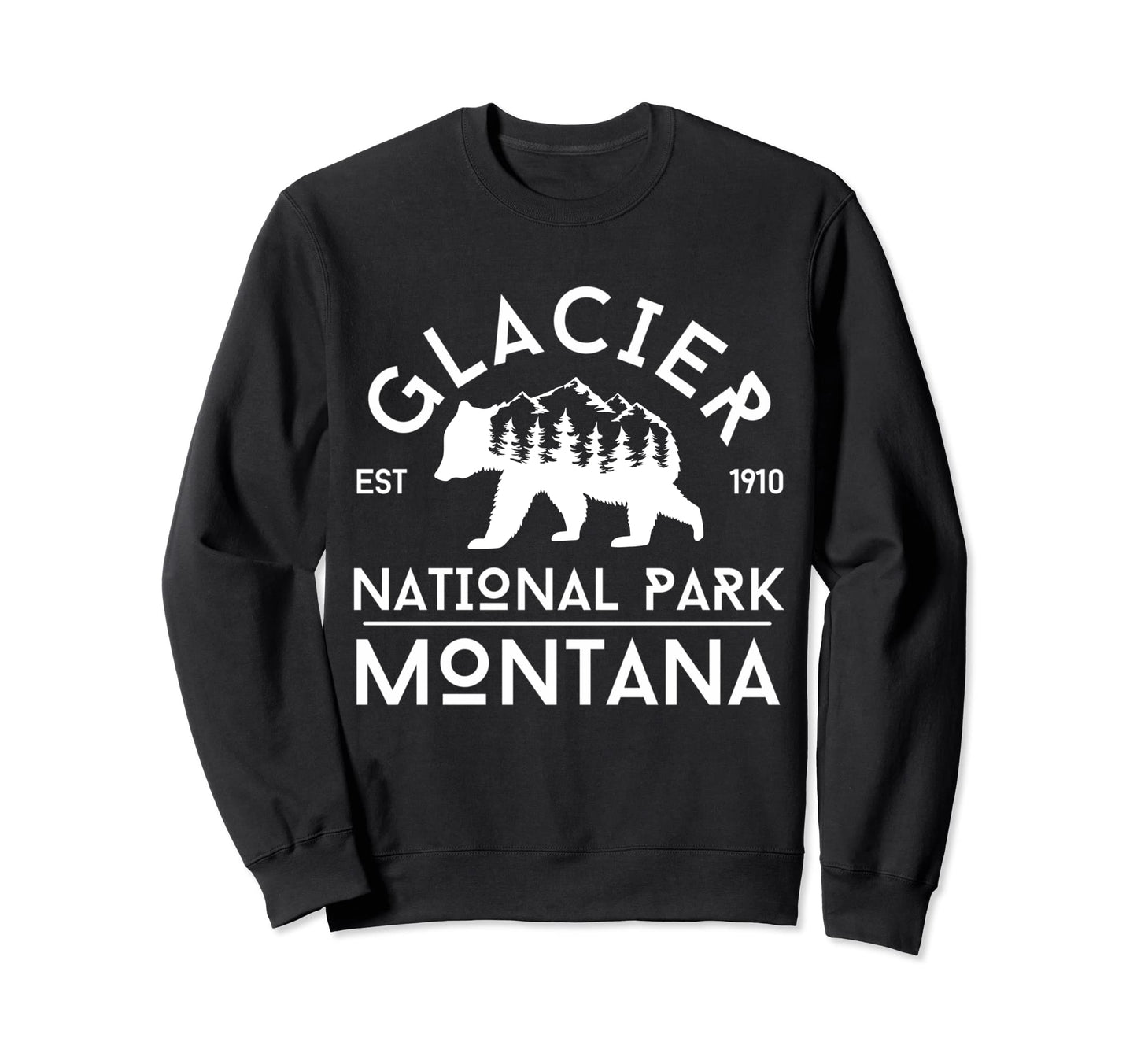 Grizzly Bear Glacier National Park Sweatshirt - Aesthetic Graphic Unisex - T-Shirt, Sweatshirt, Hoodie