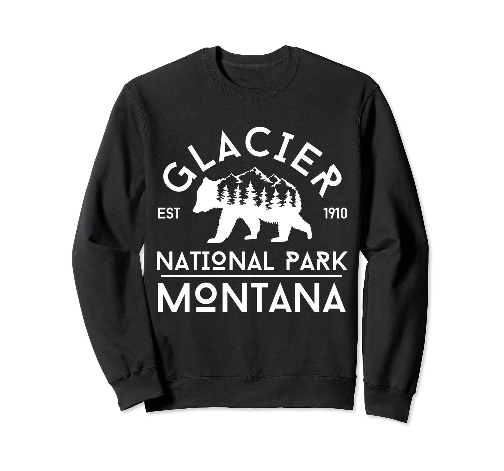Grizzly Bear Glacier National Park Sweatshirt - Aesthetic Graphic Unisex - T-Shirt, Sweatshirt, Hoodie