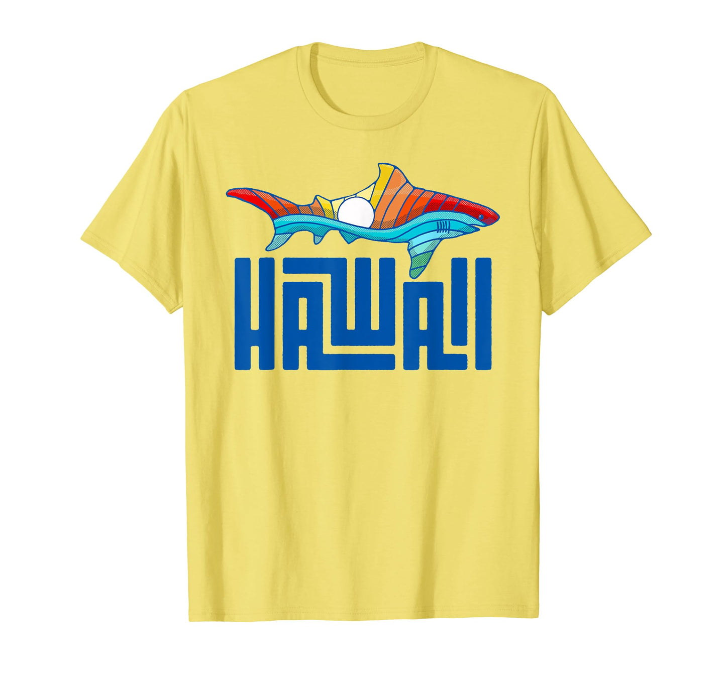 Hawaii Rainbow Shark T-Shirt - Minimalist Print for Adults - T-Shirt, Sweatshirt, Hoodie