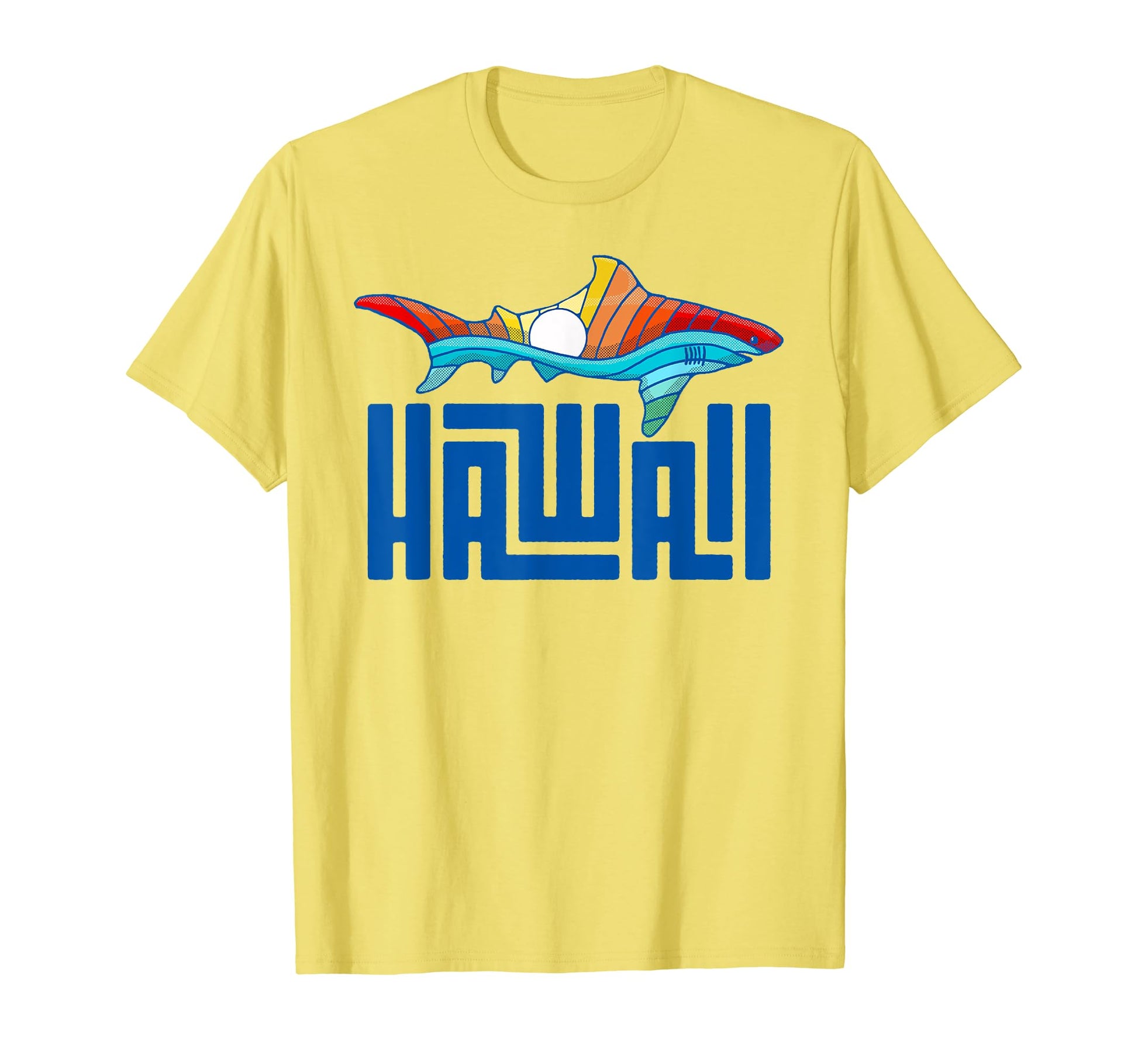 Hawaii Rainbow Shark T-Shirt - Minimalist Print for Adults - T-Shirt, Sweatshirt, Hoodie
