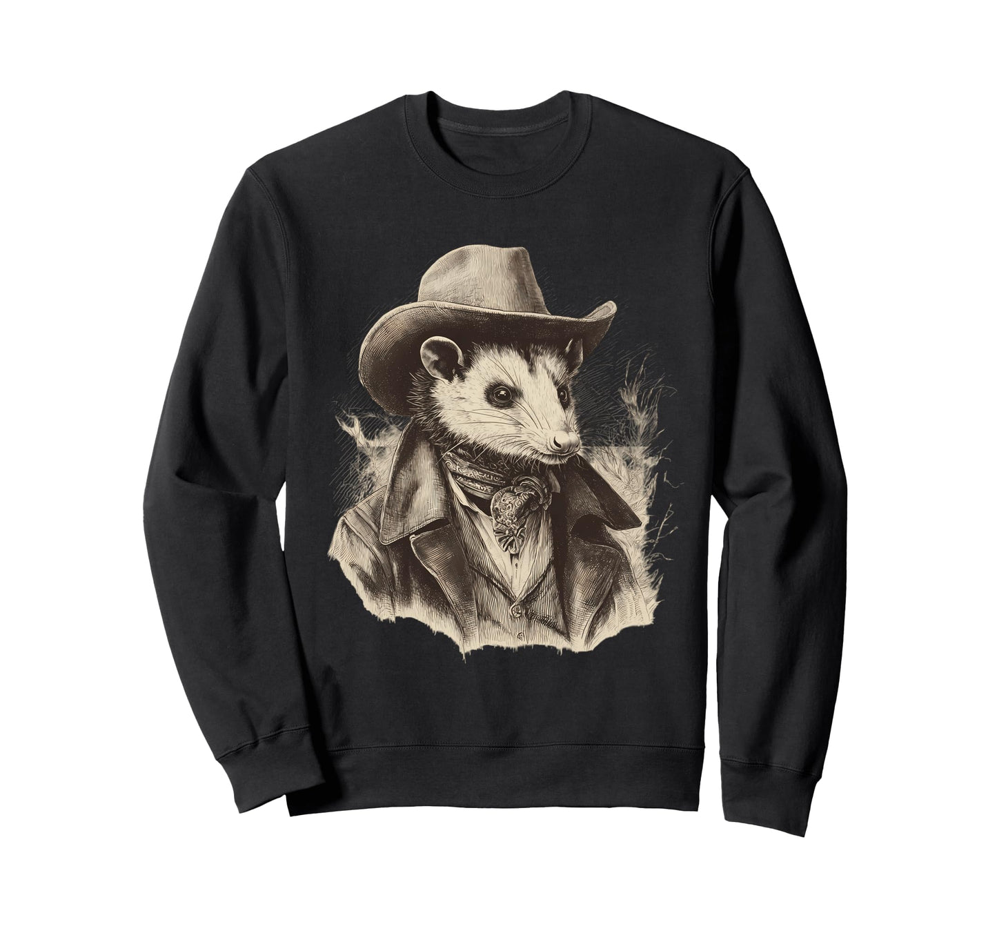 Country Cowboy Opossum Rodeo Cowgirl Sweatshirt - Minimalist Print Unisex - T-Shirt, Sweatshirt, Hoodie