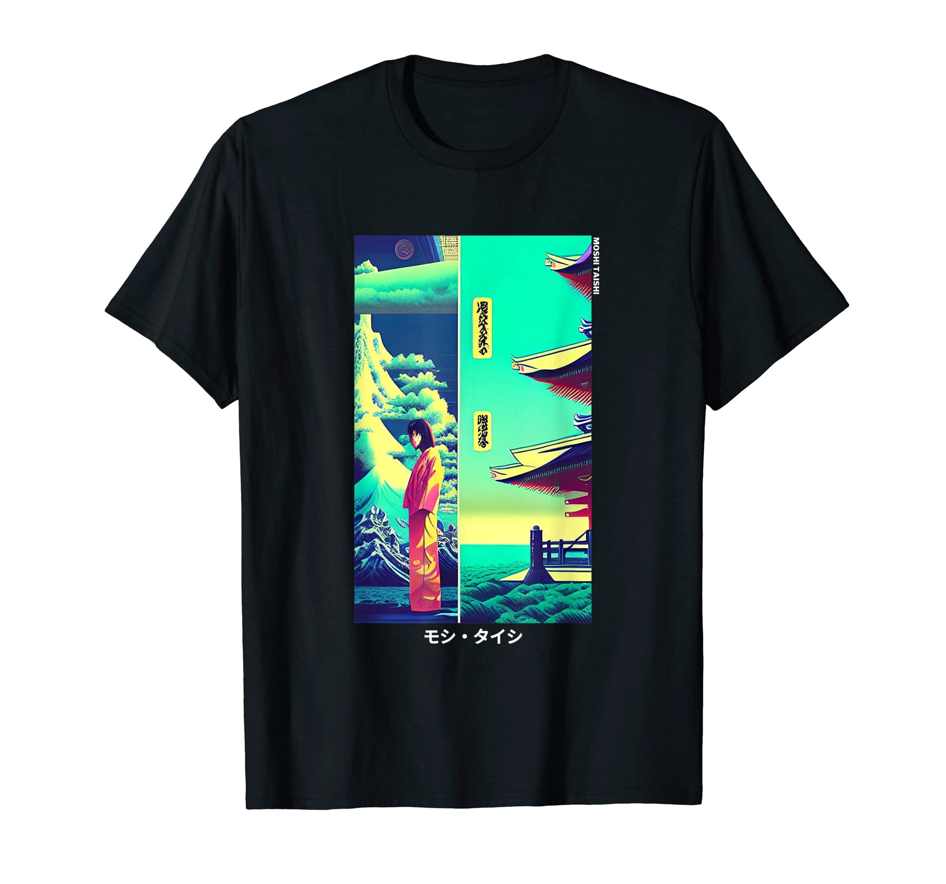 90S Synthwave Japanese Vaporwave Art T-Shirt - Custom Art Print Men Women - T-Shirt, Sweatshirt, Hoodie