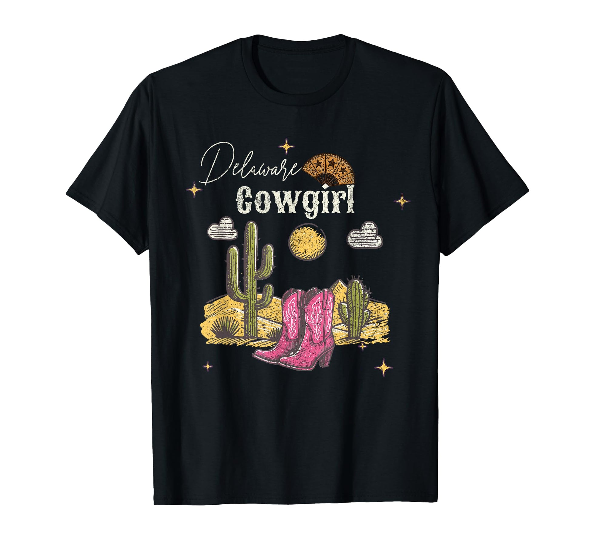 Delaware Cowgirl Cowboy Fan Boots Western T-Shirt - Graphic Print Men Women - T-Shirt, Sweatshirt, Hoodie