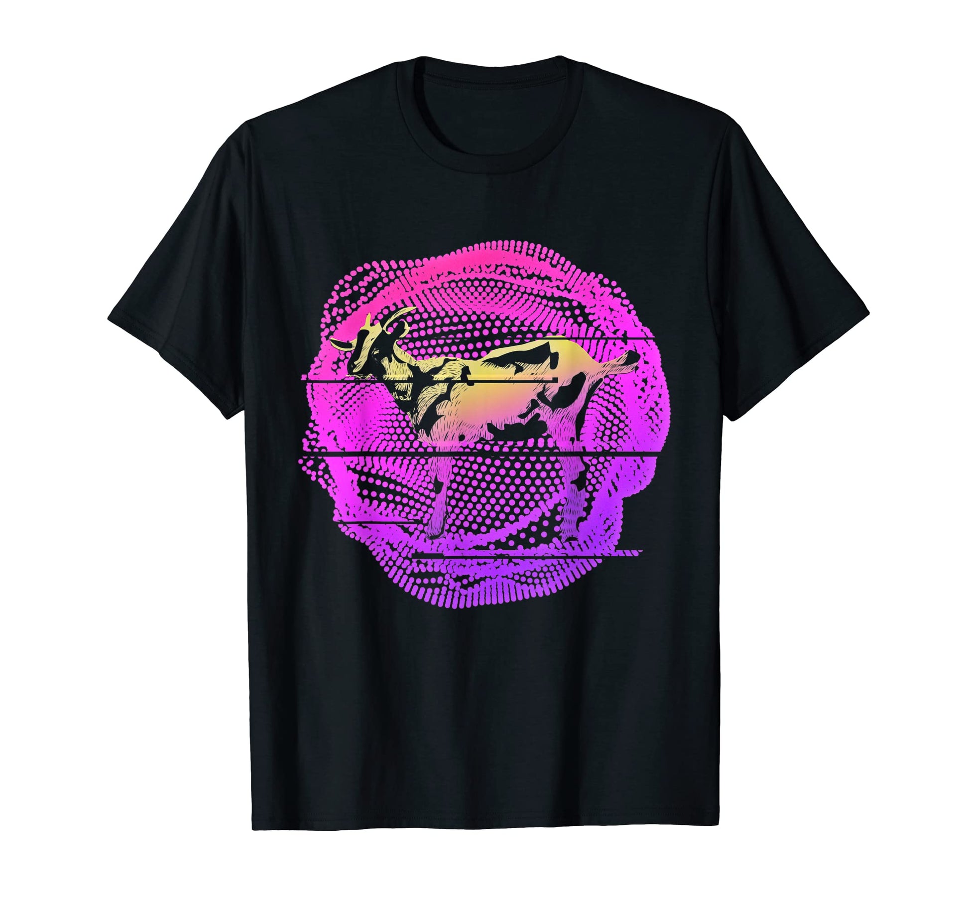 Farm Animal Synthwave Vaporwave T-Shirt - Custom Art Print Men Women - T-Shirt, Sweatshirt, Hoodie