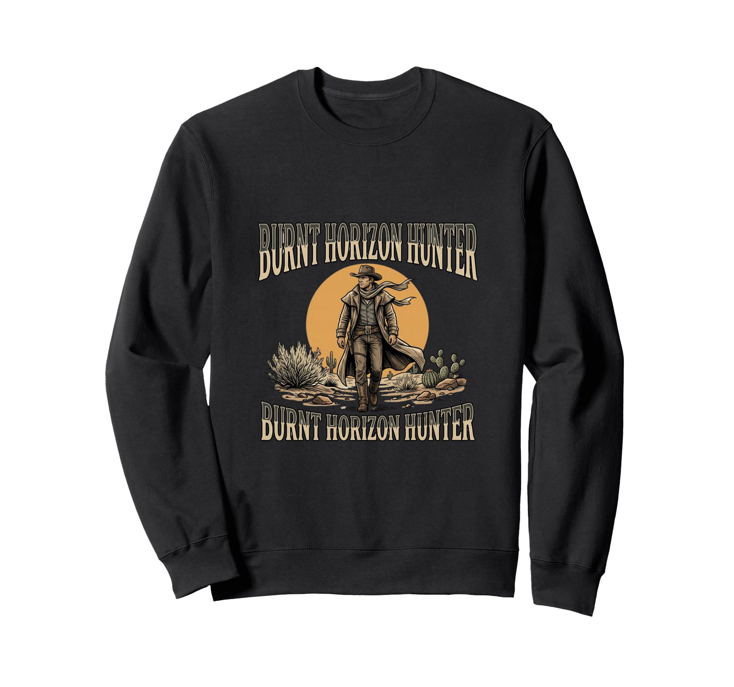 Burnt Horizon Hunter Western Sweatshirt - Casual Everyday Wear for Adults - T-Shirt, Sweatshirt, Hoodie