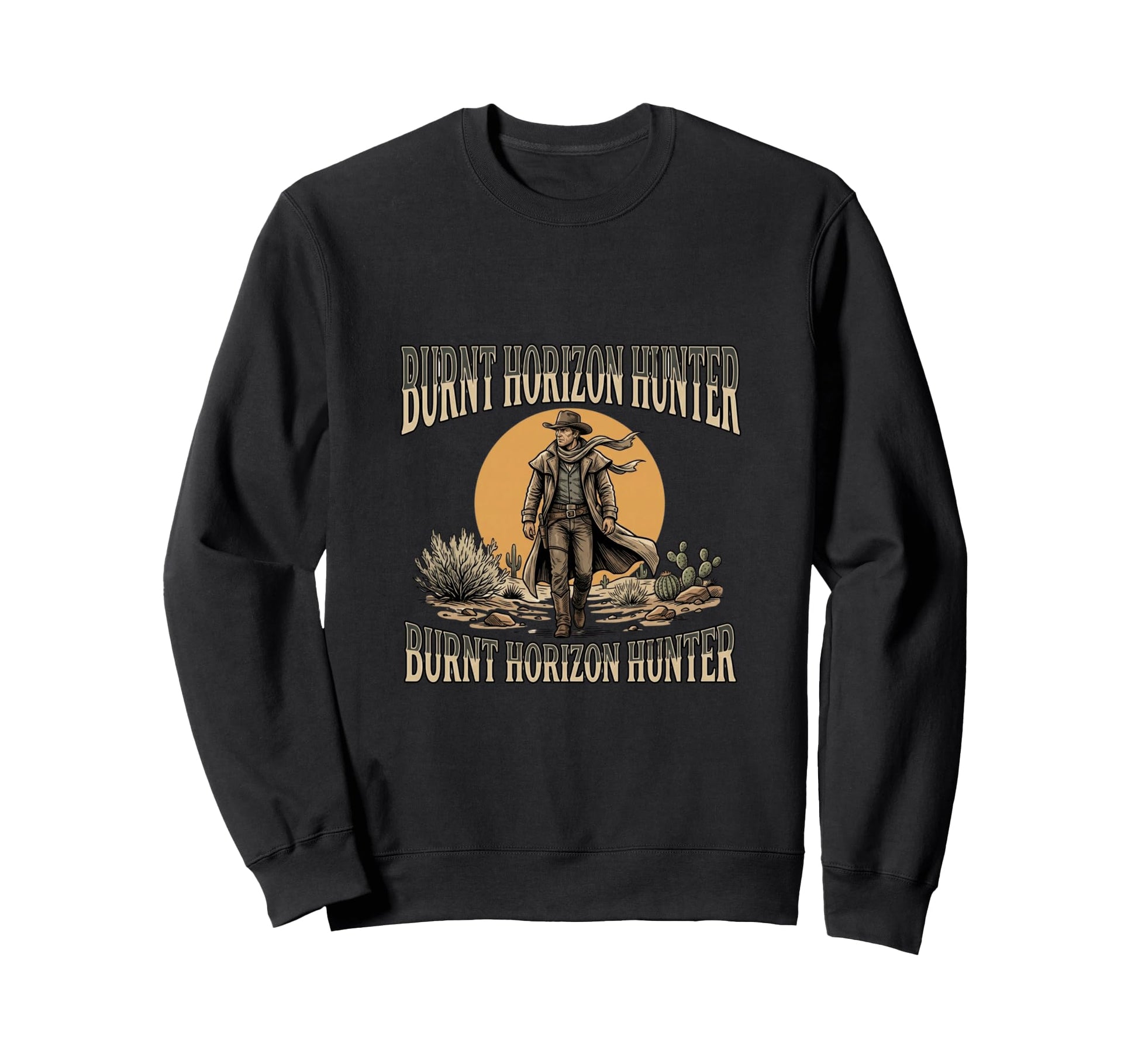 Burnt Horizon Hunter Western Sweatshirt - Casual Everyday Wear for Adults - T-Shirt, Sweatshirt, Hoodie