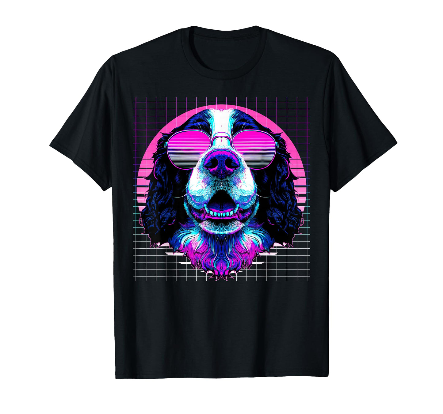 Springer Spaniel Sunglasses Dog T-Shirt - Trendy Graphic for Adults - T-Shirt, Sweatshirt, Hoodie