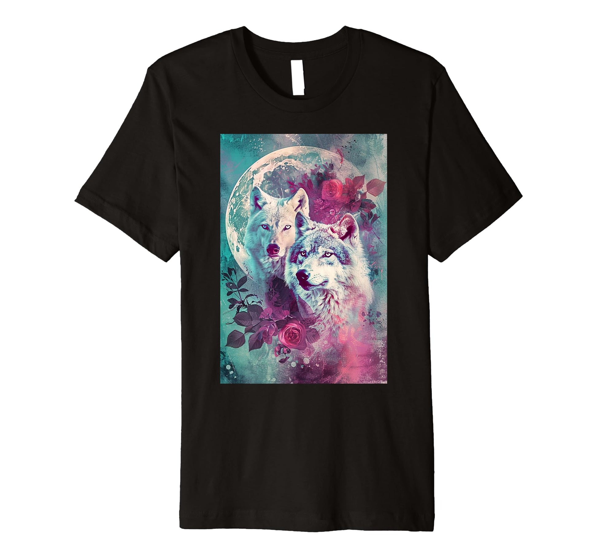 Boho Mystic Wolf Art T-Shirt - Unique Graphic Men Women - T-Shirt, Sweatshirt, Hoodie