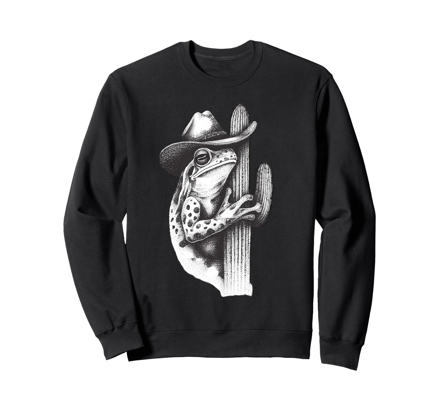 Frog Cowboy Toad Rodeo Cowgirl Western Sweatshirt - Unique Graphic Unisex - T-Shirt, Sweatshirt, Hoodie