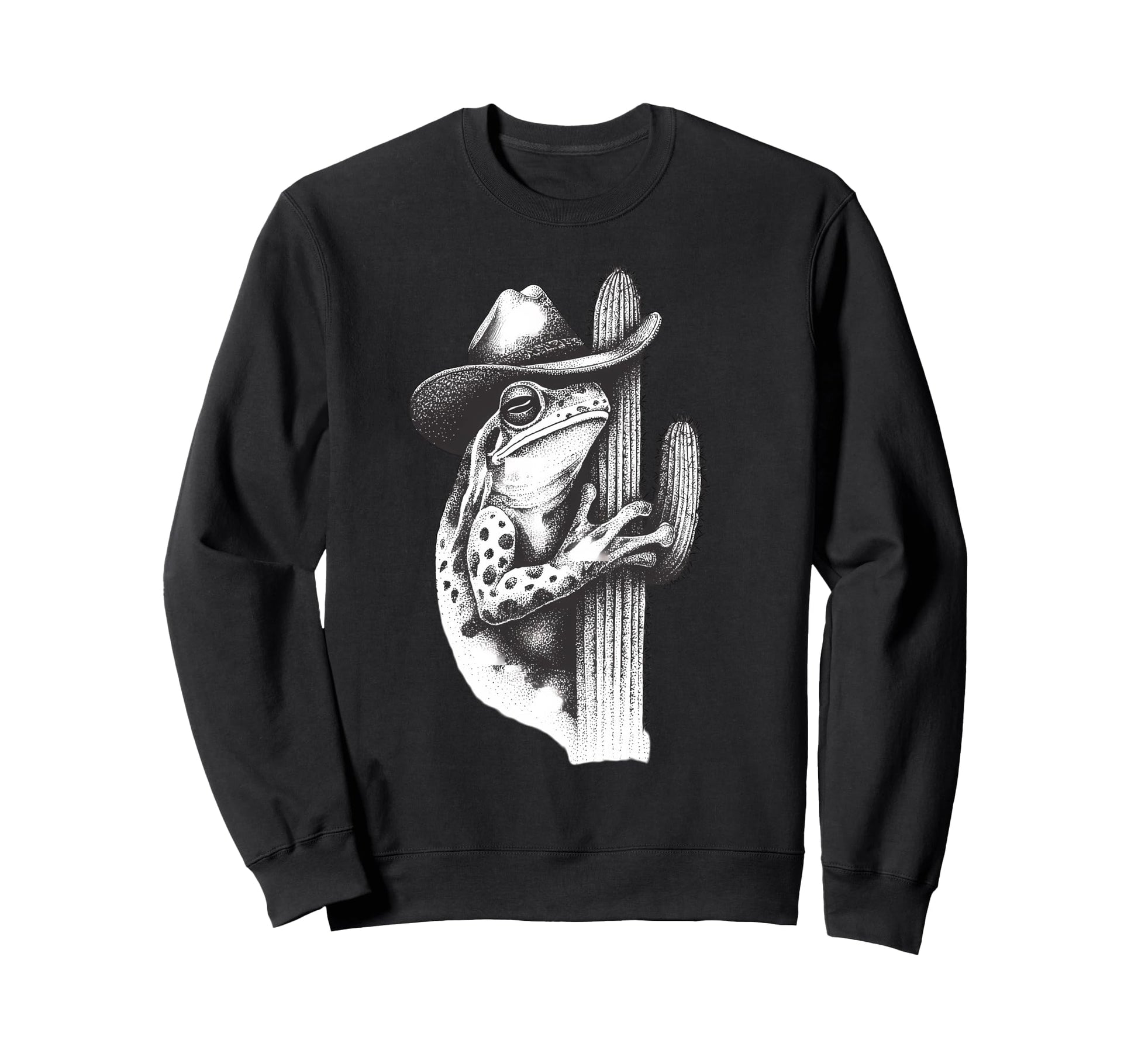 Frog Cowboy Toad Rodeo Cowgirl Western Sweatshirt - Unique Graphic Unisex - T-Shirt, Sweatshirt, Hoodie