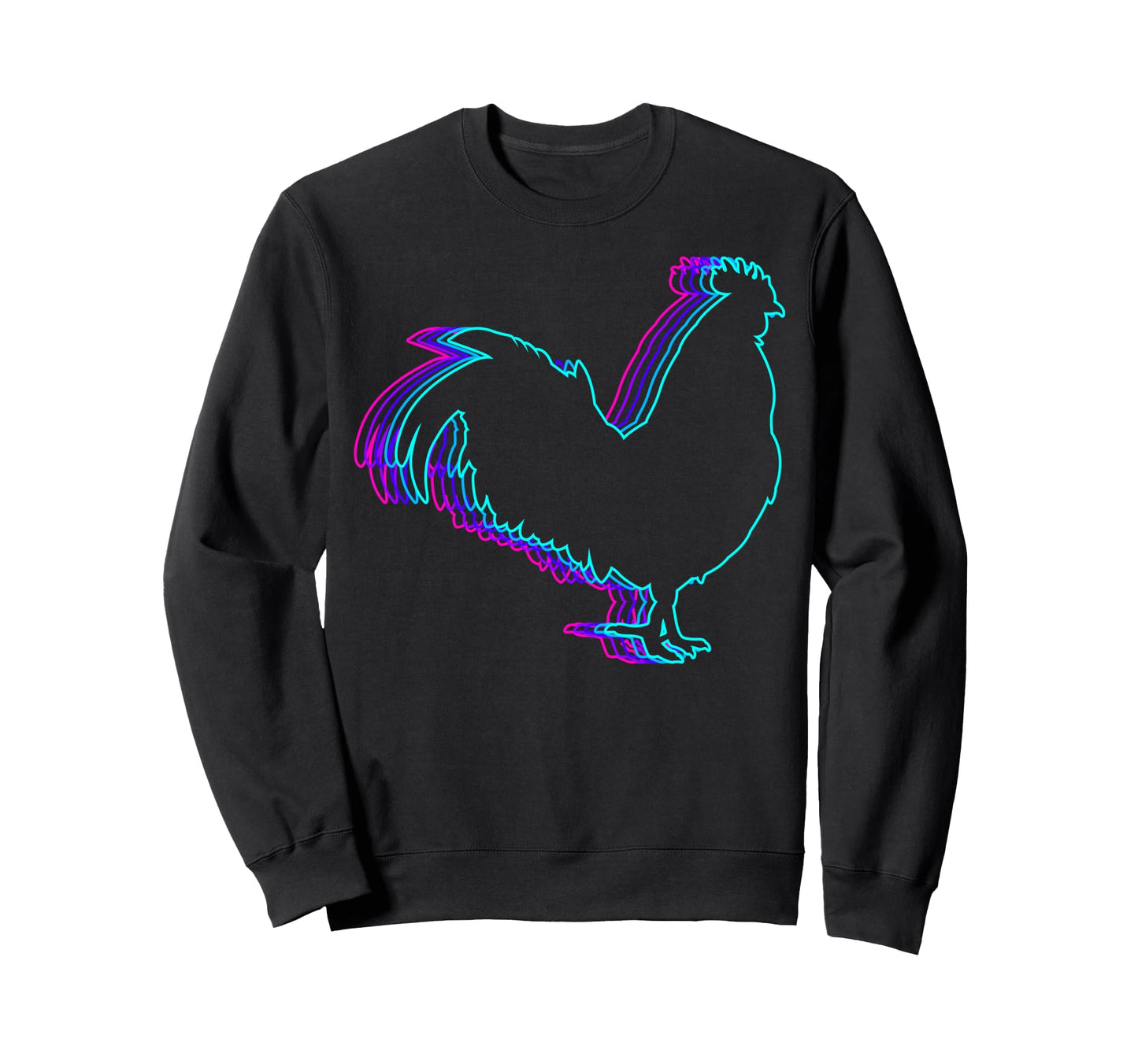 Rooster Chicken Vaporwave Sweatshirt - Streetwear Style Unisex - T-Shirt, Sweatshirt, Hoodie