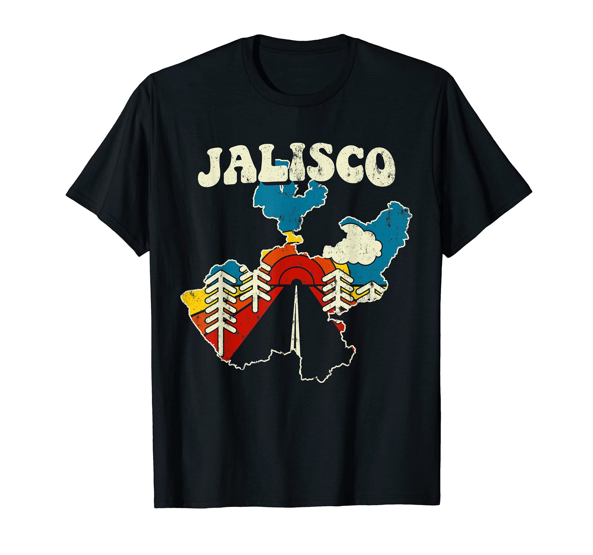 Jalisco Mexican State Rainbow Mexico 70S T-Shirt - Custom Art Print Unisex - T-Shirt, Sweatshirt, Hoodie