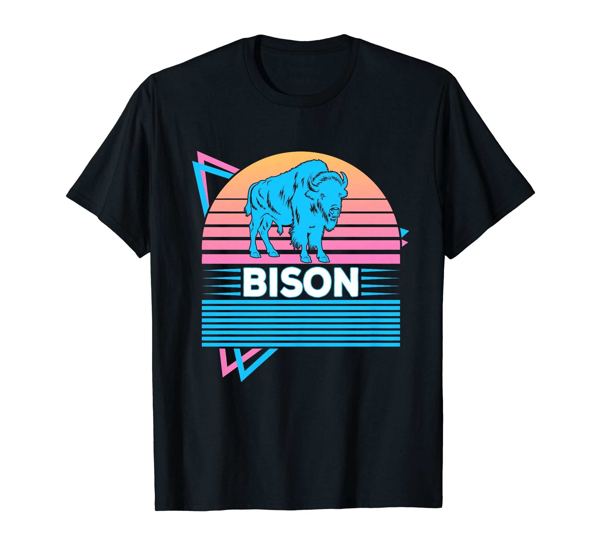 Bison Vaporwave Aesthetic T-Shirt - Novelty Apparel Unisex - T-Shirt, Sweatshirt, Hoodie